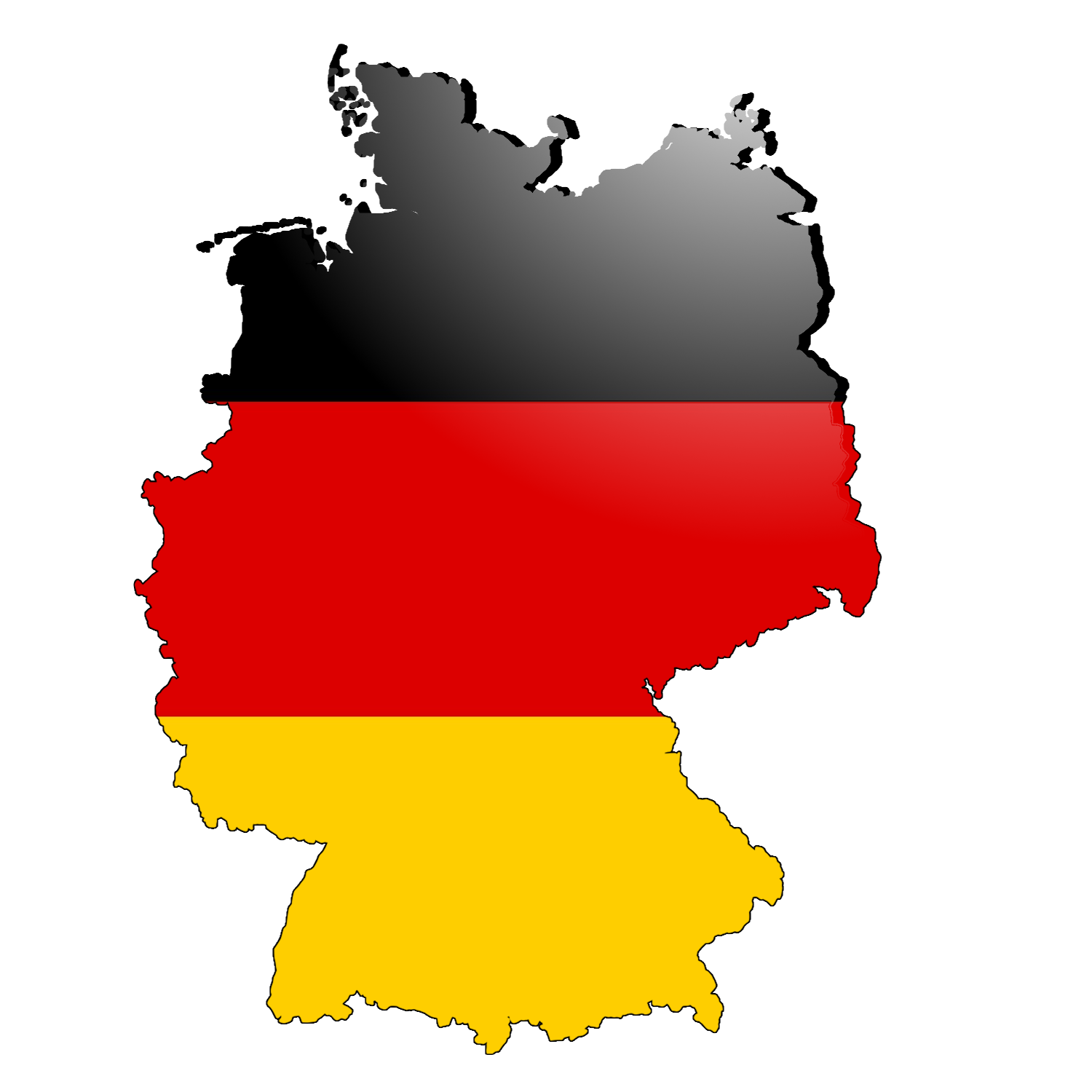 Deutschland umriss flagge